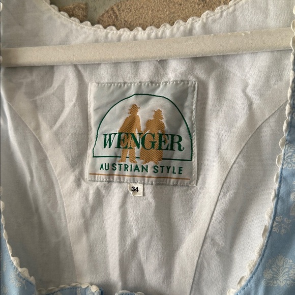 Wenger Austrian Style Size 34 XS Dirndl Cotton‎ Sleeveless Dress - Picture 5 of 9